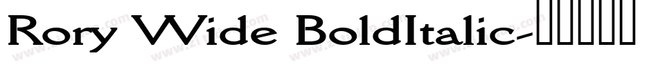 Rory Wide BoldItalic字体转换